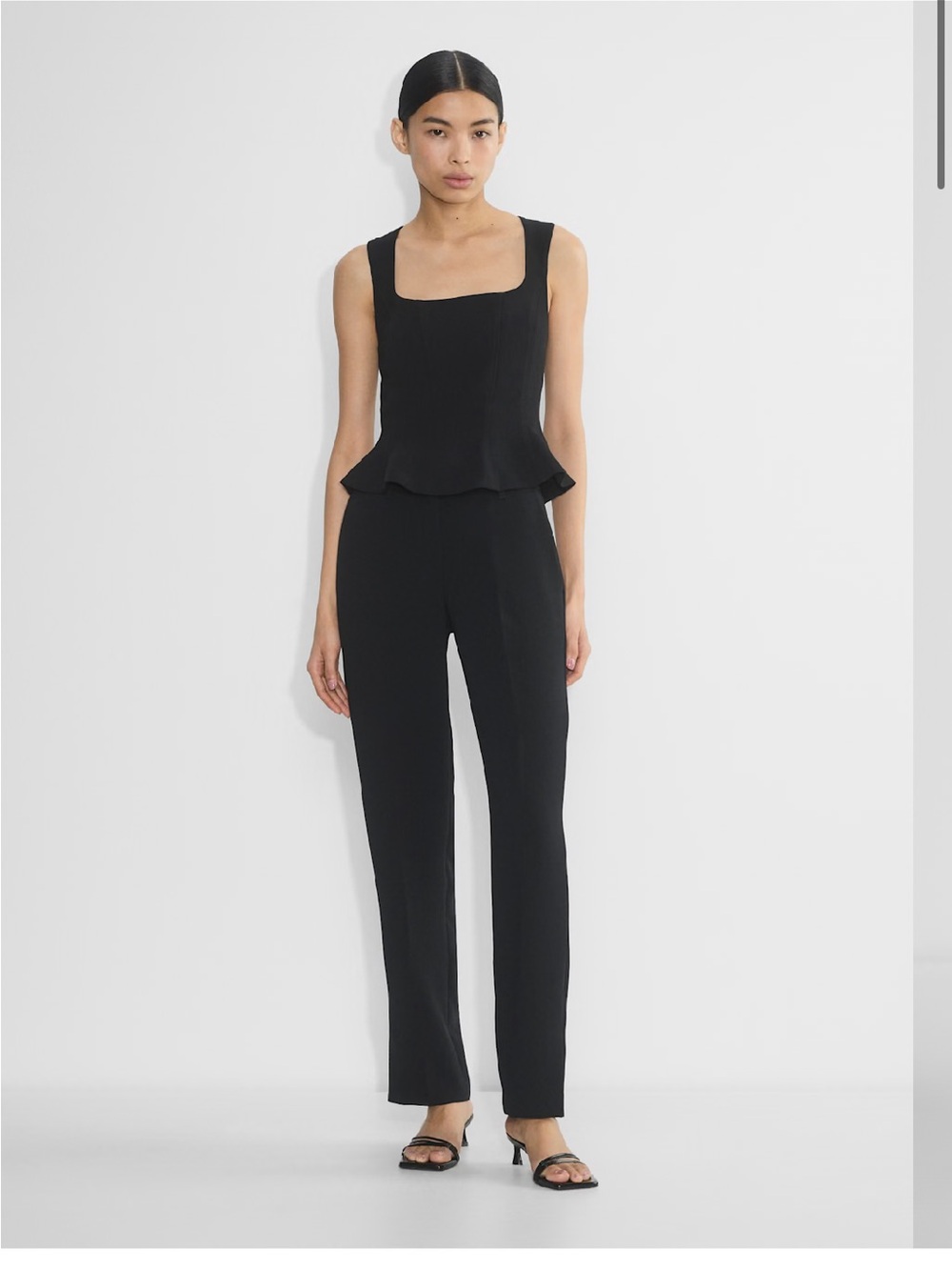 Wilfred Mid-rise tailored Japanese crepe trousers 8